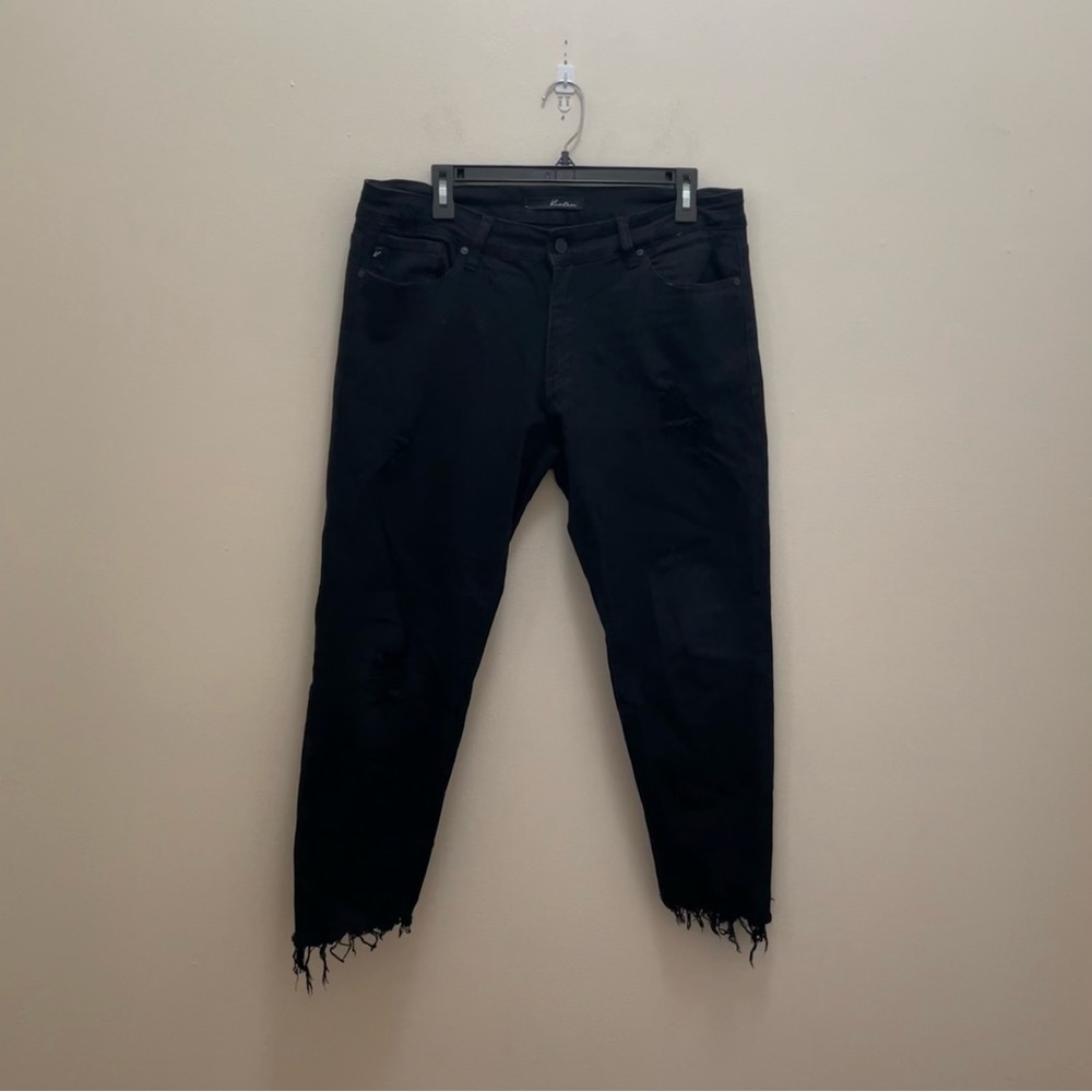 KanCan Black Distressed Brianna Mid Rise Ankle Skinny Jeans Size 30 - Picture 12 of 16